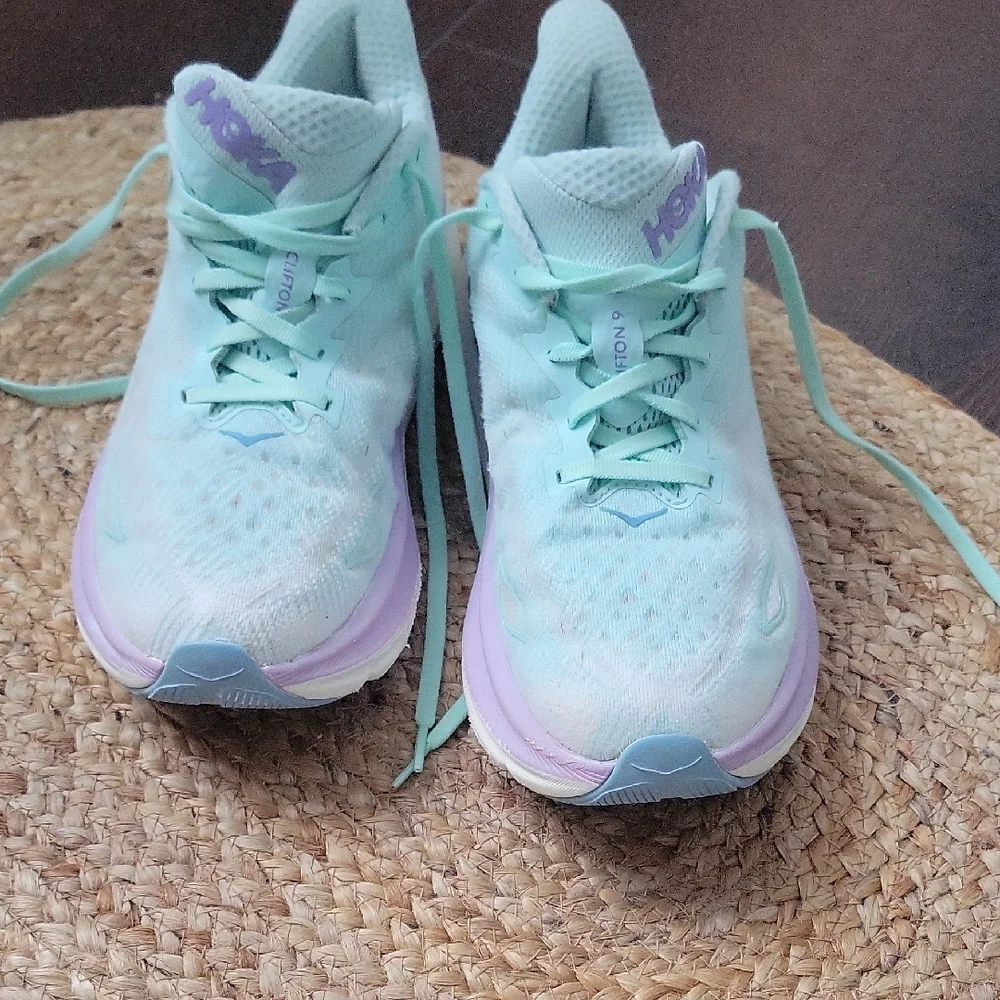 Hoka Women's Light Blue and Lavender Athletic Shoes - Picture 11 of 16